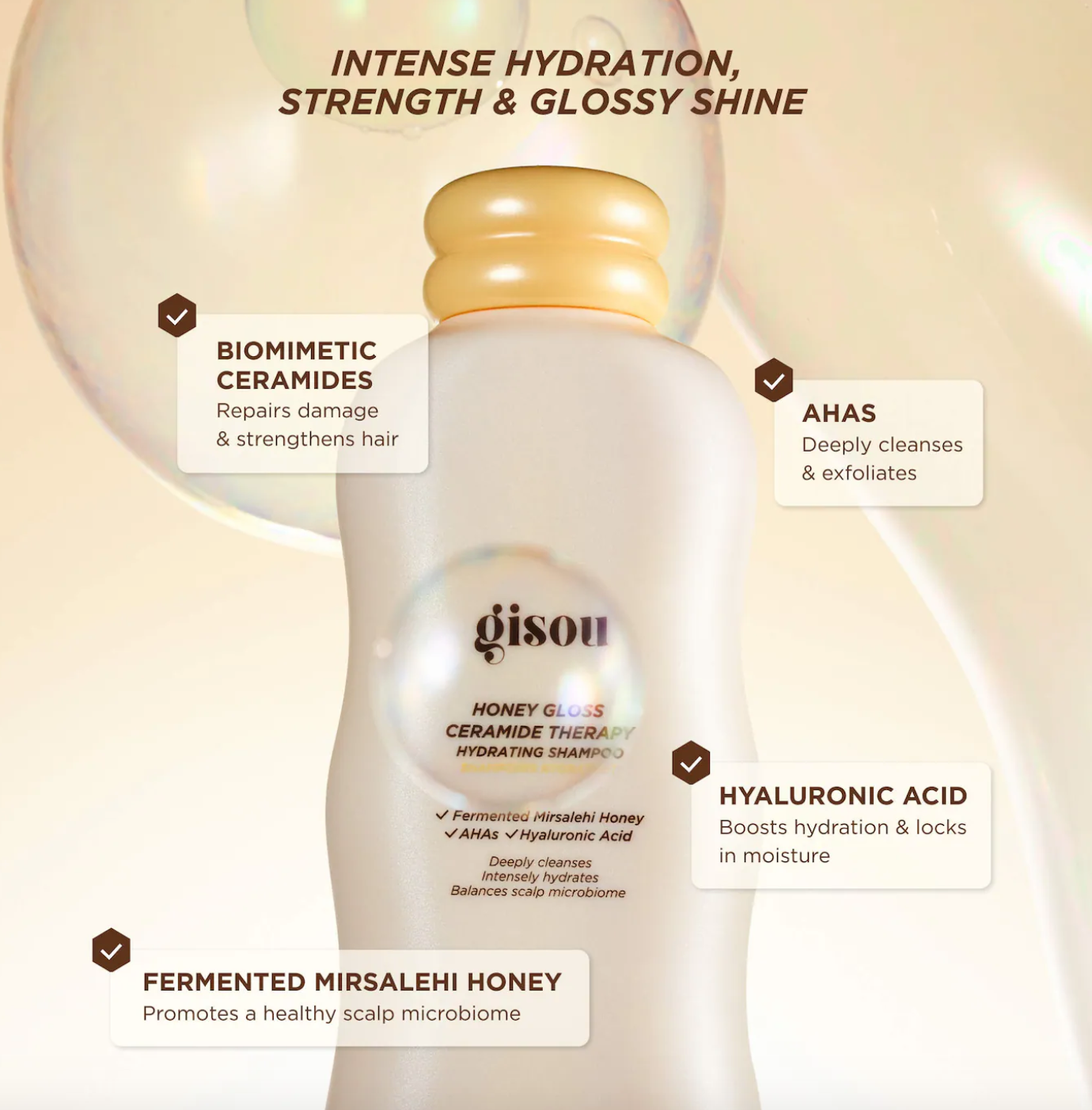 Gisou  Honey Gloss Ceramide Therapy Hydrating Shampoo