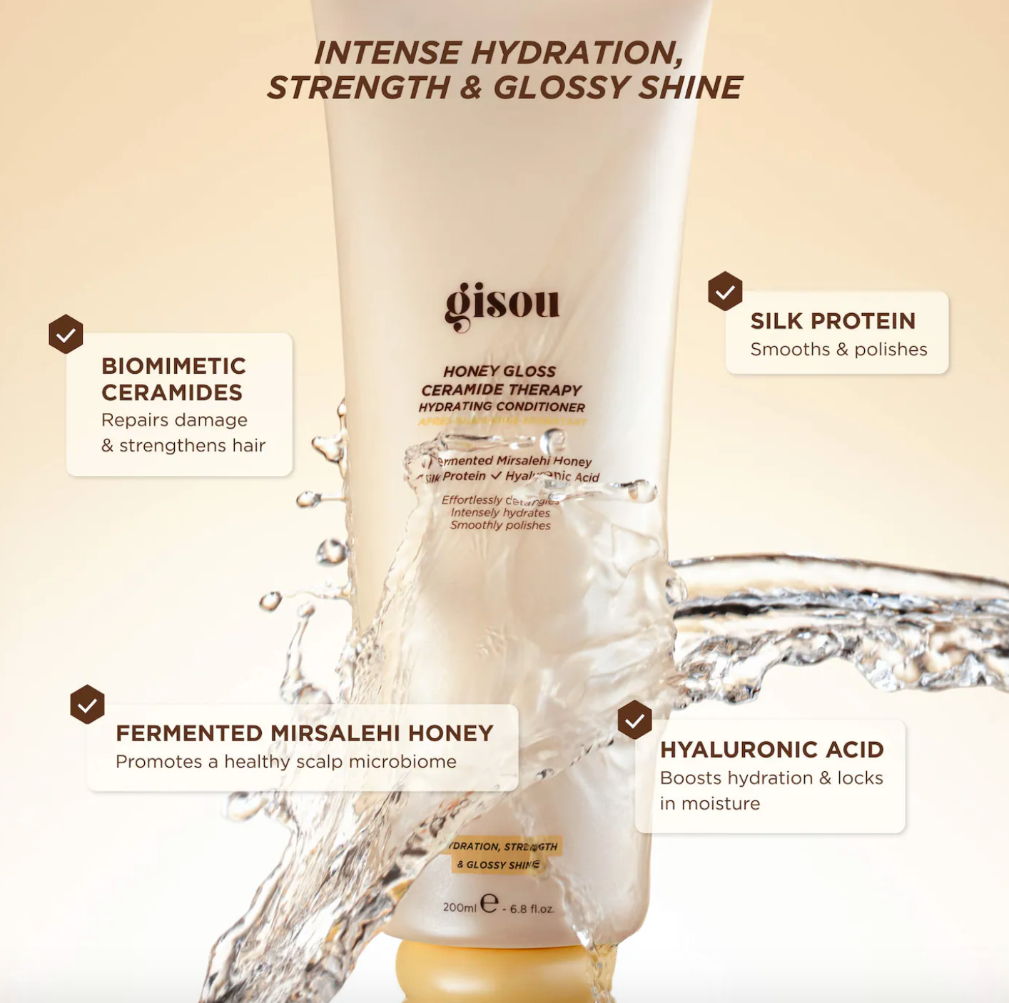 Gisou  Honey Gloss Ceramide Therapy Hydrating Conditioner full size