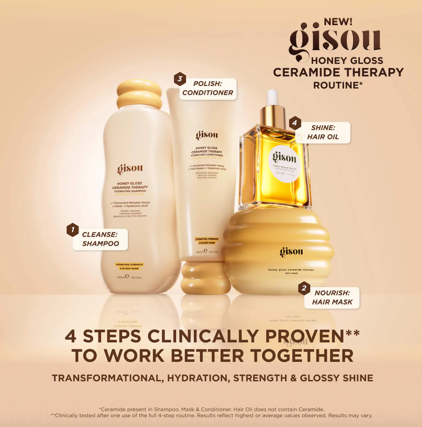Gisou  Honey Gloss Ceramide Therapy Hydrating Conditioner full size
