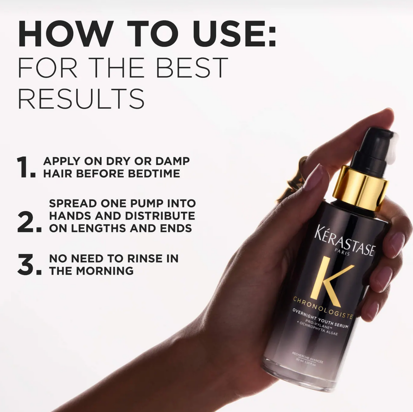 Kérastase  Chronologiste Overnight Youth Serum for Dry, Thin, Aging Hair 90ML