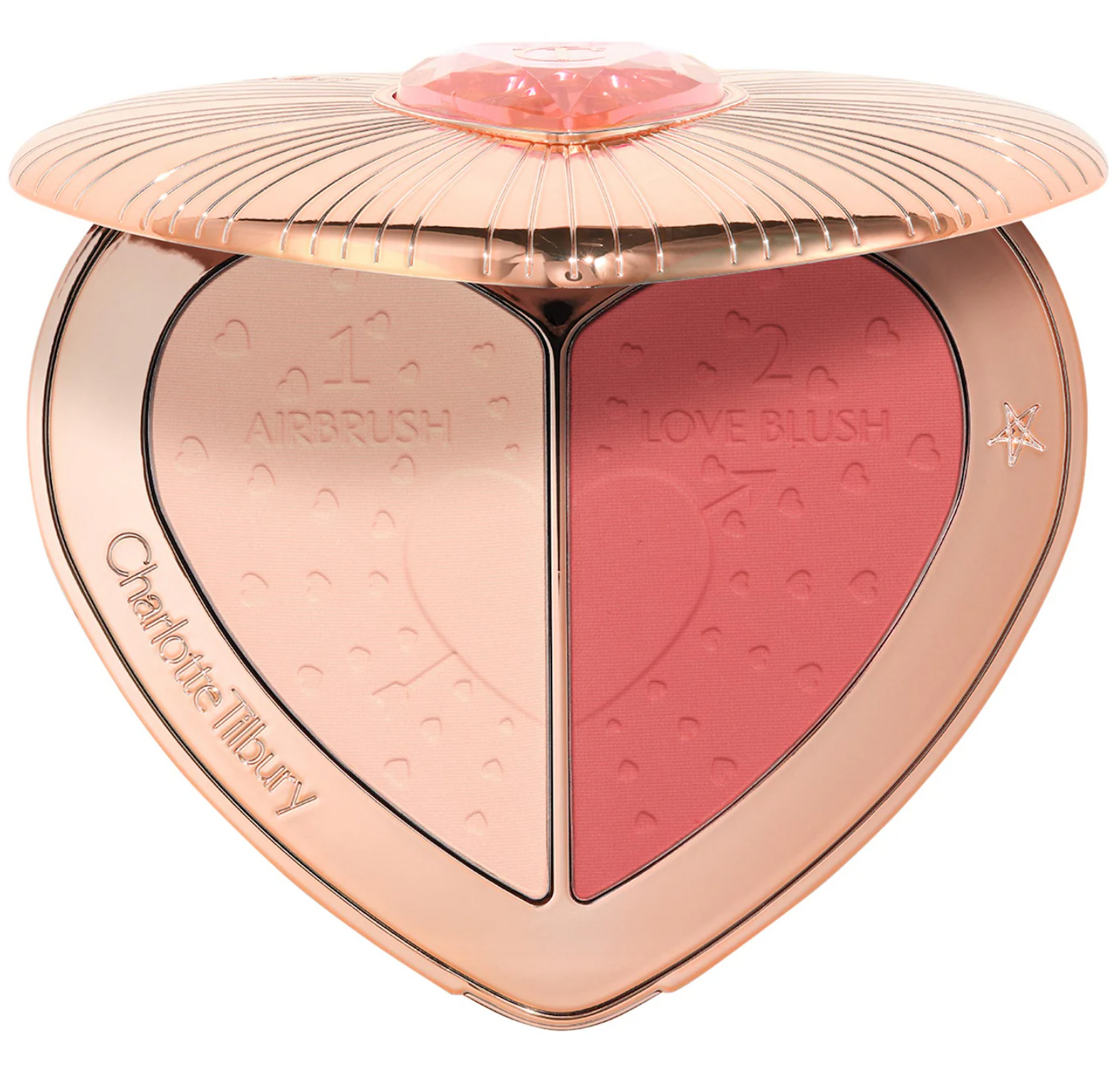 Charlotte Tilbury  Pillow Talk Beauty Soulmates Airbrush Flawless Finish Brightening and Blush Powder Palette
