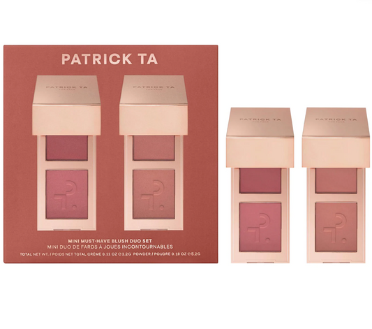 PATRICK TA  Mini Must-Have Major Headlines Double-Take Crème & Powder Blush Duo Set