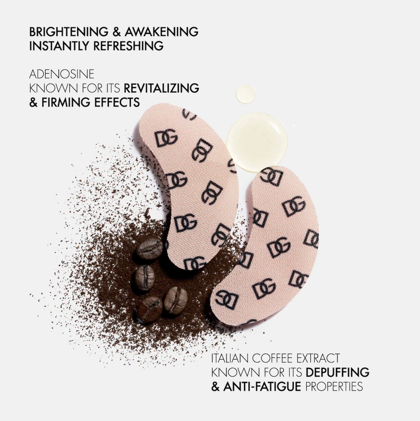 Dolce&Gabbana  No-Puff Caffeine Eye Patches Depuffing & Brightening Gel Pads with Adenosine