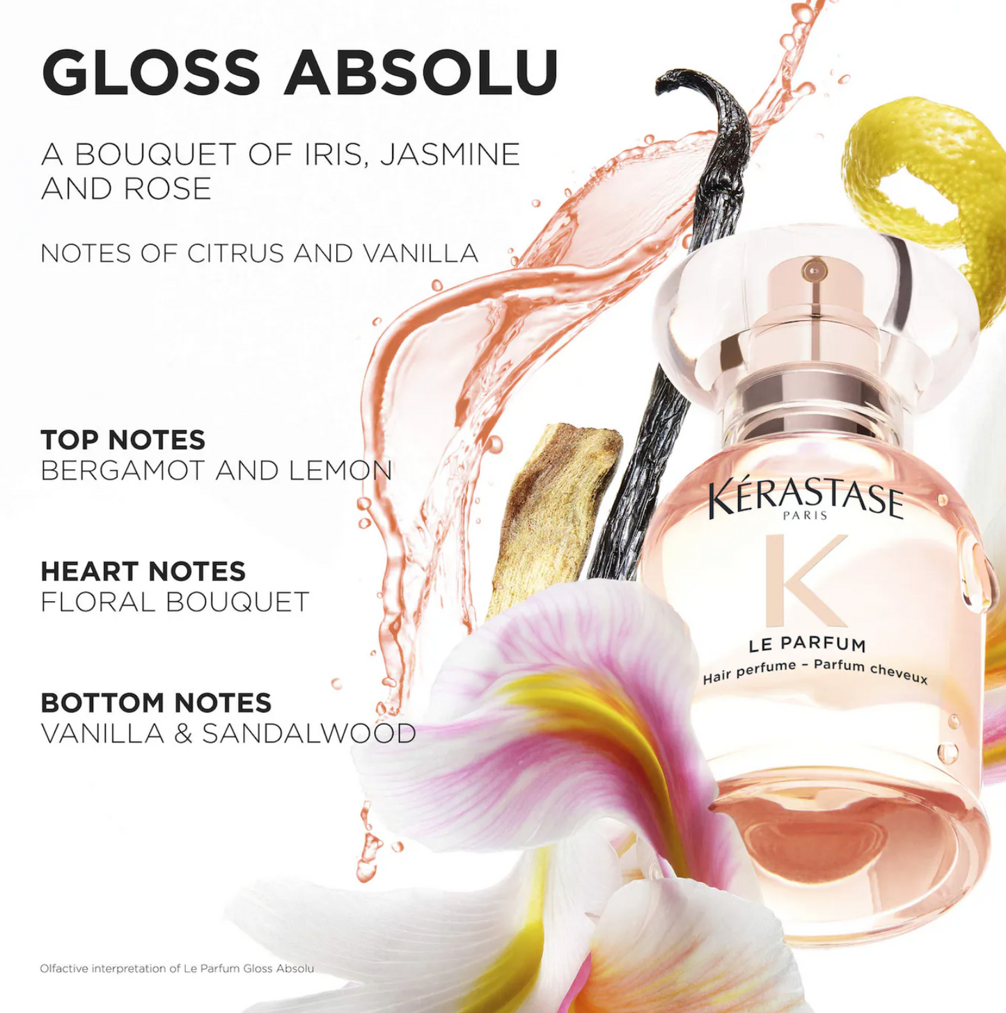 Kérastase  Gloss Absolu Hair Perfume with Citrus, Vanilla & Rose