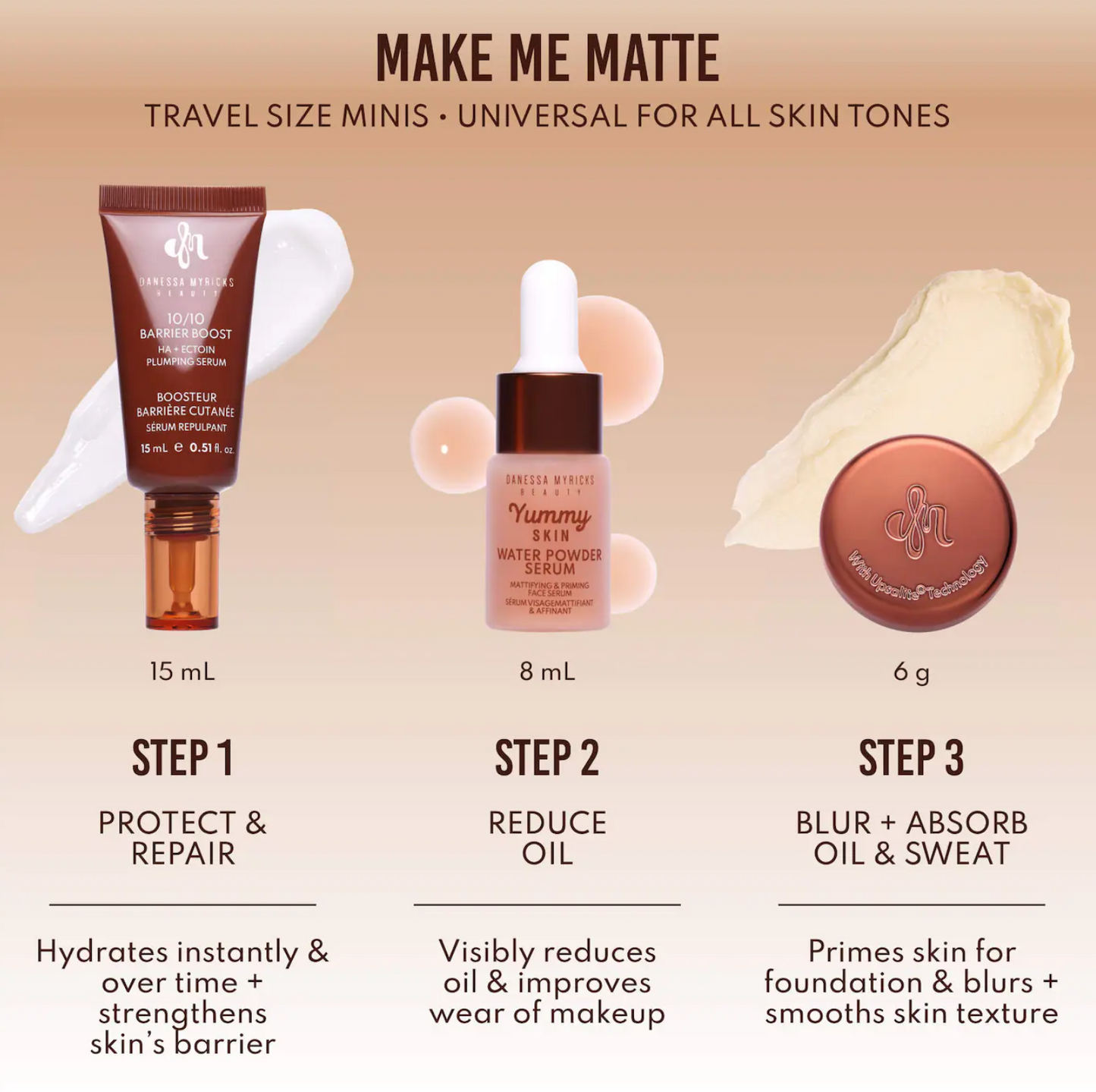 Danessa Myricks Beauty  Mini Yummy Skin Matte Finish Skin Prep Essential Kit