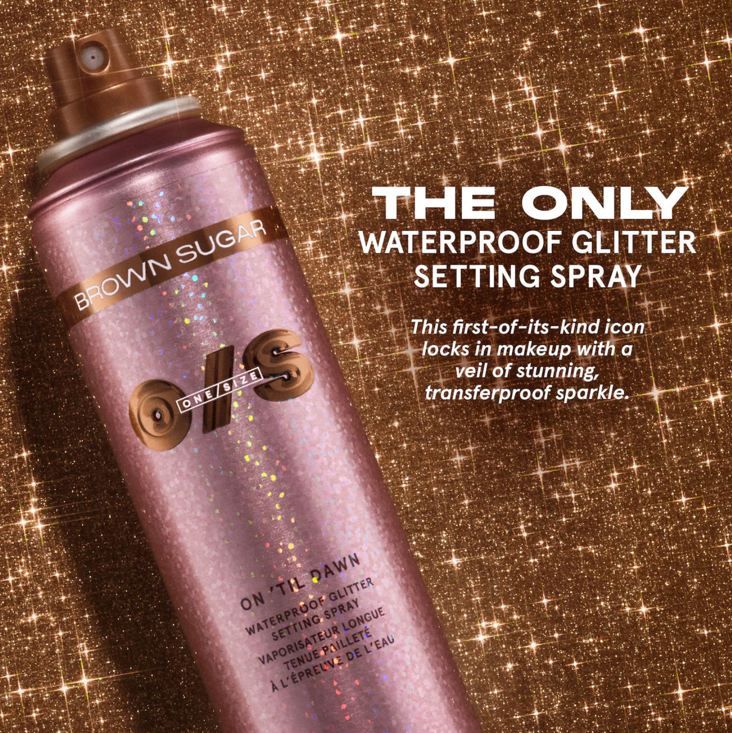 ONE/SIZE by Patrick Starrr  On 'Til Dawn Waterproof Glitter Setting Spray - Brown Sugar 143ML