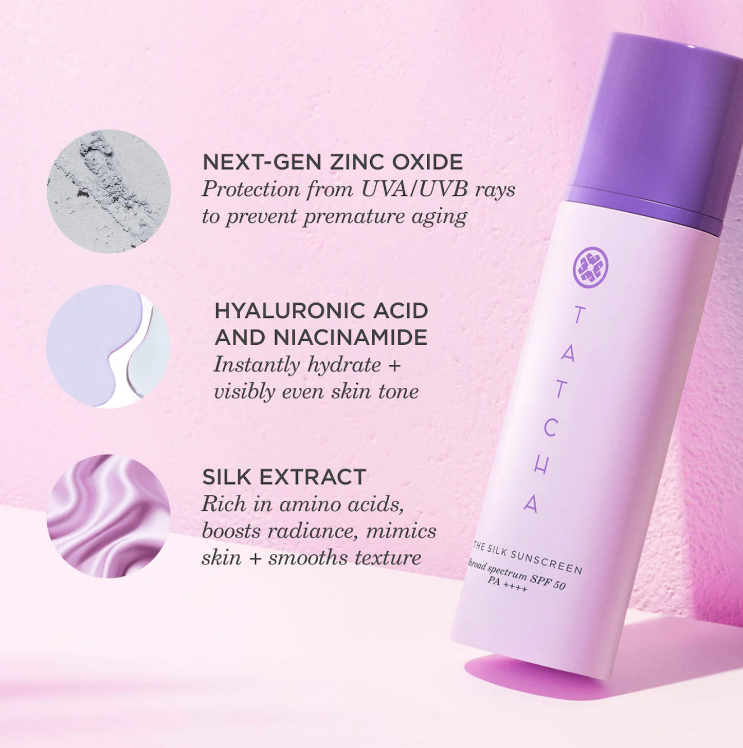 Tatcha  The Silk Sunscreen SPF 50 Weightless Mineral Sunscreen