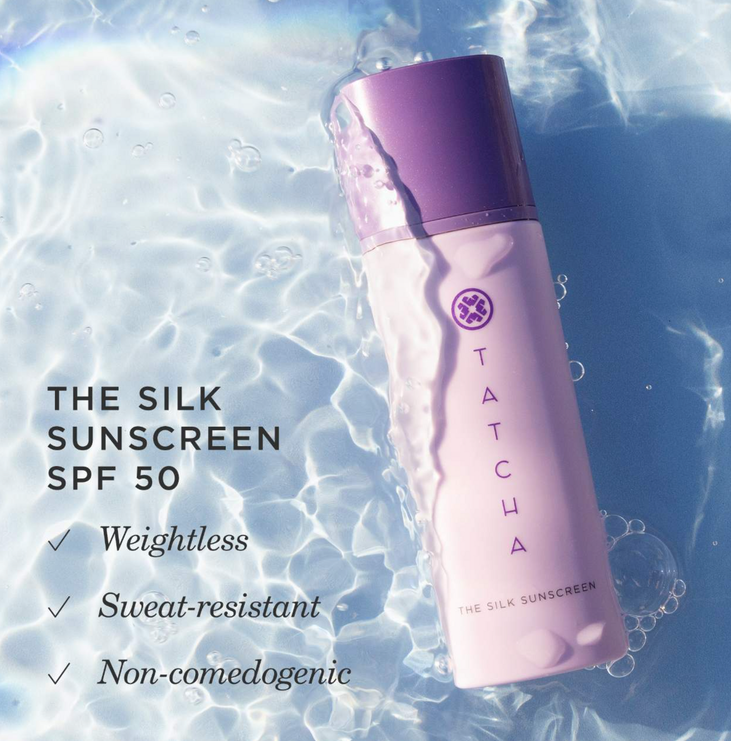 Tatcha  The Silk Sunscreen SPF 50 Weightless Mineral Sunscreen