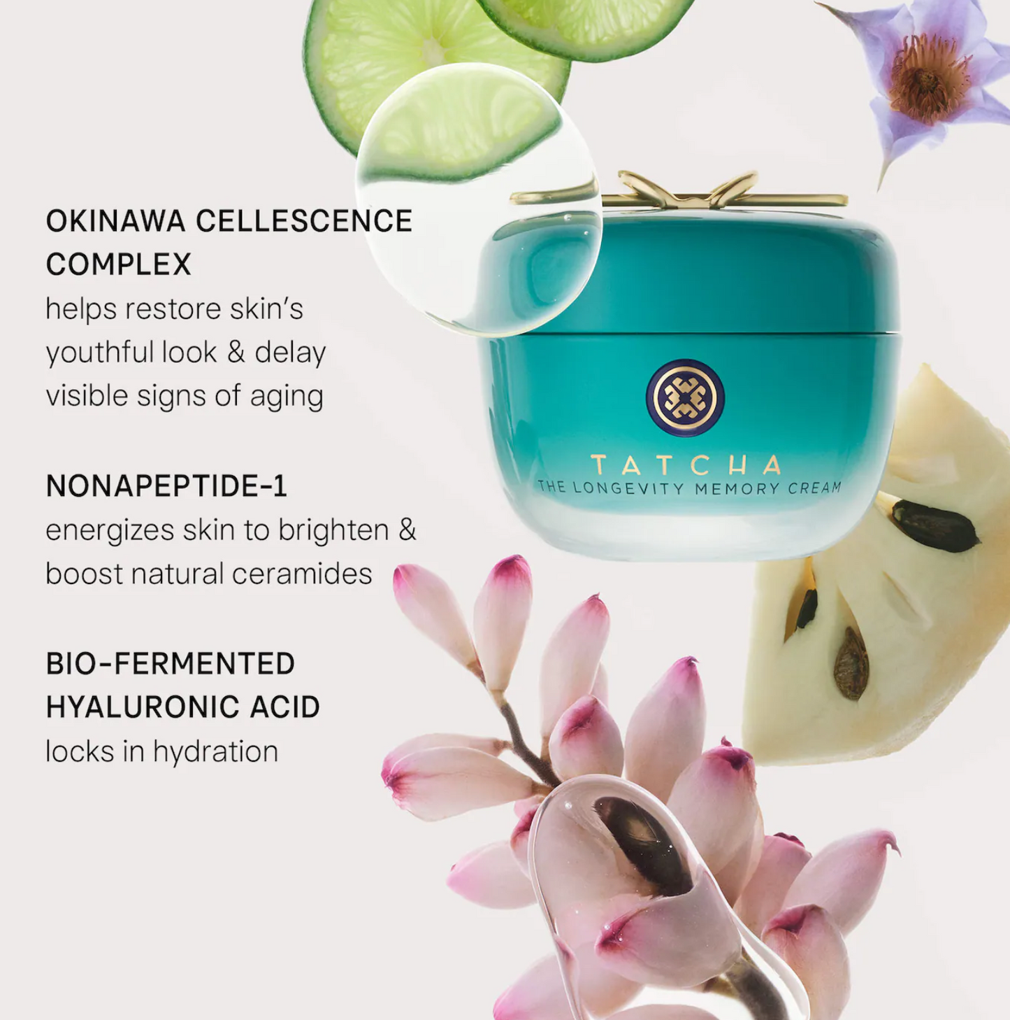 Tatcha  The Longevity Youth Restoring Cream for Elasticity & Brightness
