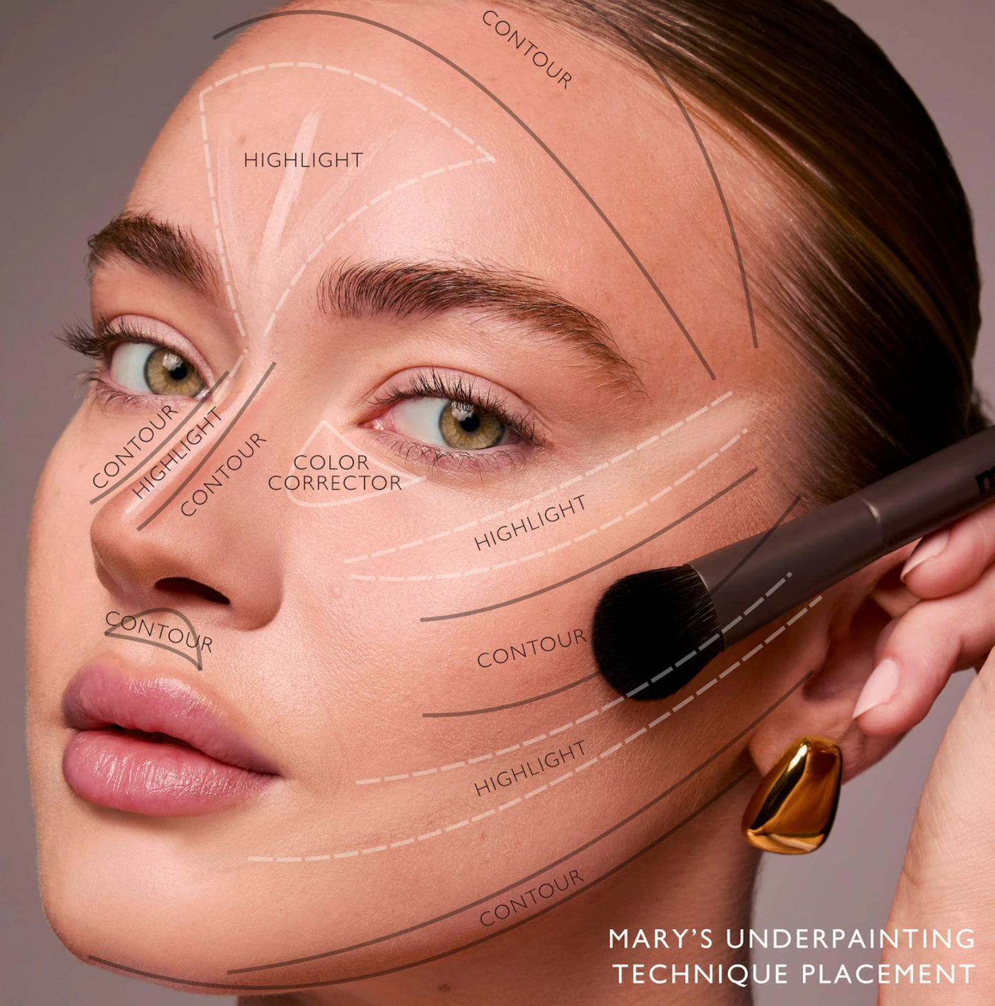 m.ph by Mary Phillips  Underpainting Face Highlight & Contour Palette