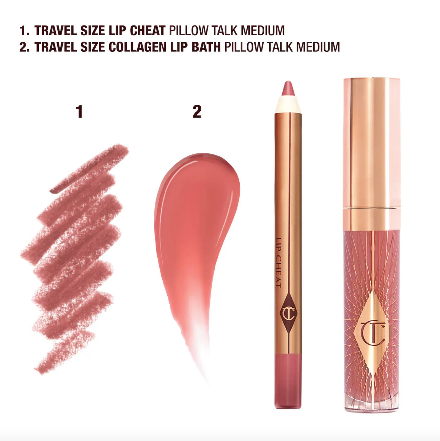 Charlotte Tilbury  Mini Pillow Talk Glossy Lip Duos ¨Medium¨