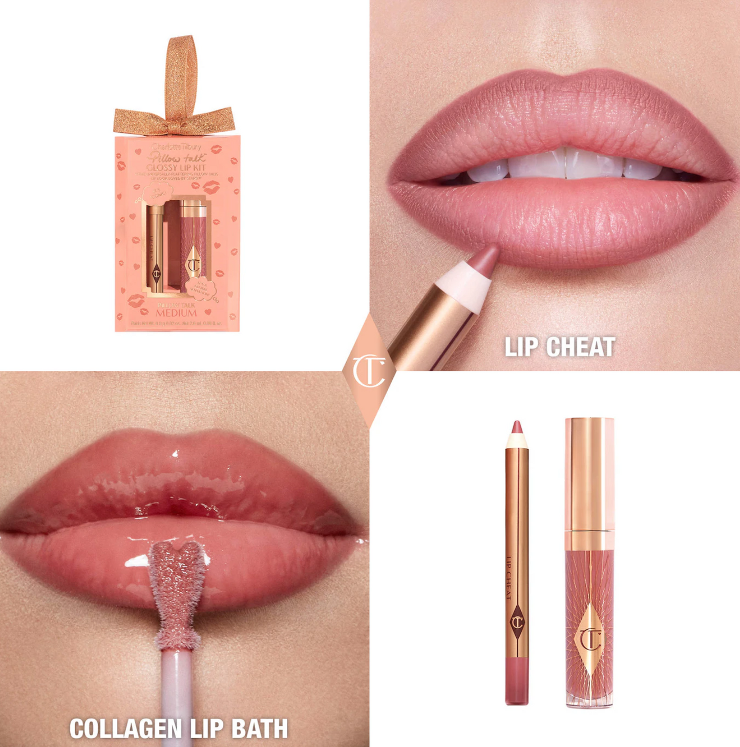 Charlotte Tilbury  Mini Pillow Talk Glossy Lip Duos ¨Medium¨