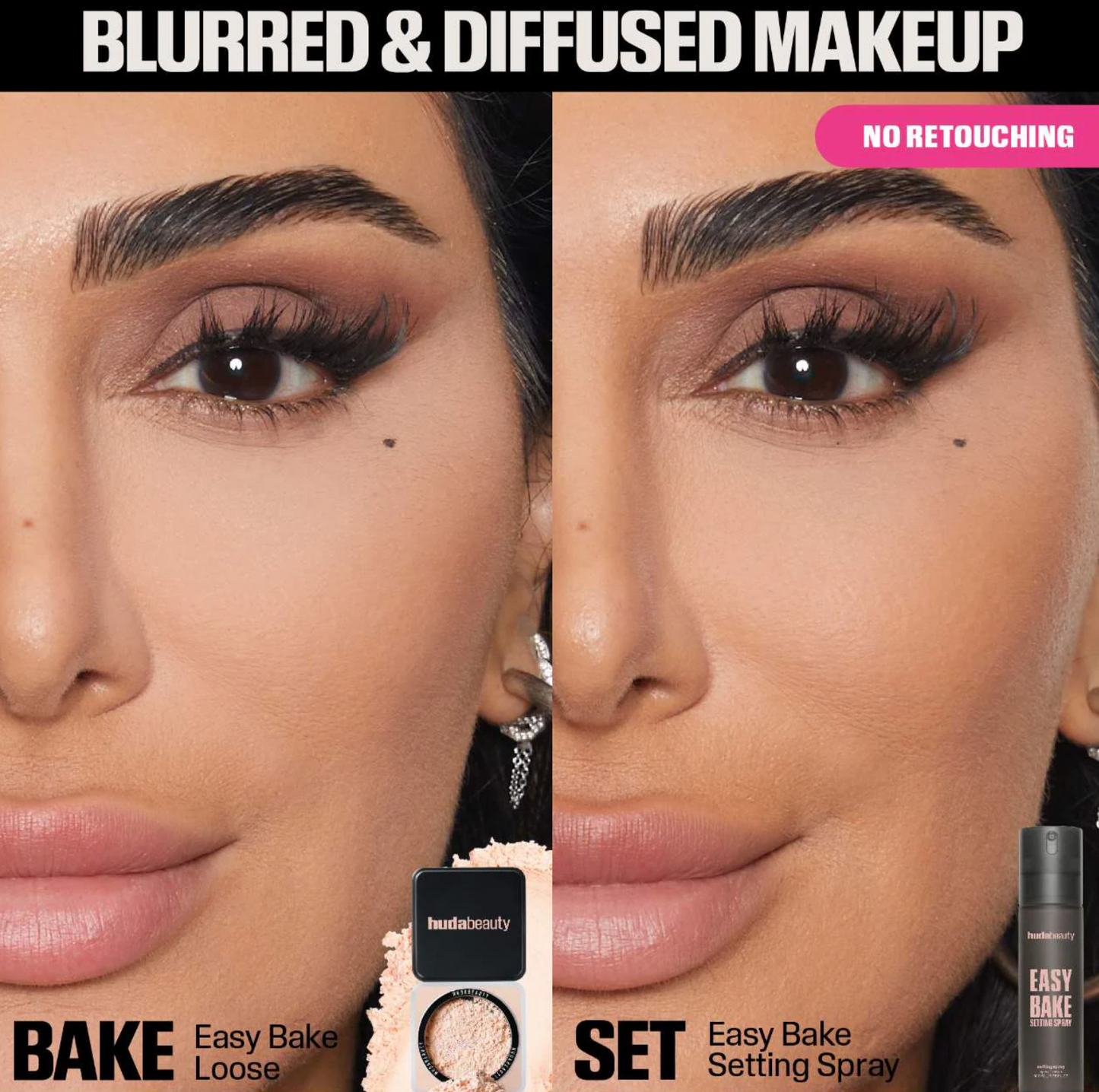 HUDA BEAUTY  Easy Bake Blurring Setting Spray with 16-Hour Wear FULL SIZE  100ml