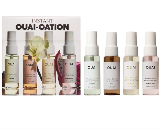 OUAI  Mini St. Barts, Ibiza, Santorini & Melrose Hair & Body Mist Set