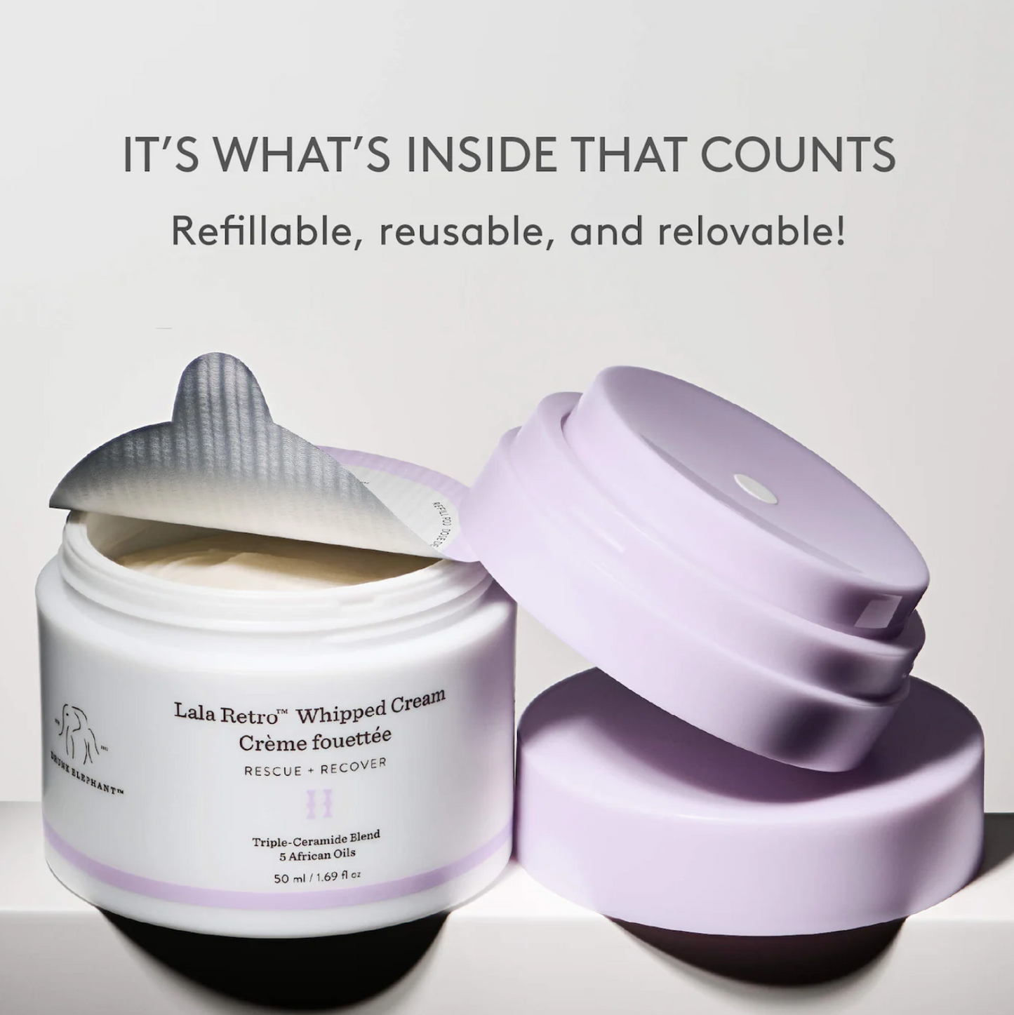 Drunk Elephant  Lala Retro™ Nourishing Whipped Refillable Moisturizer