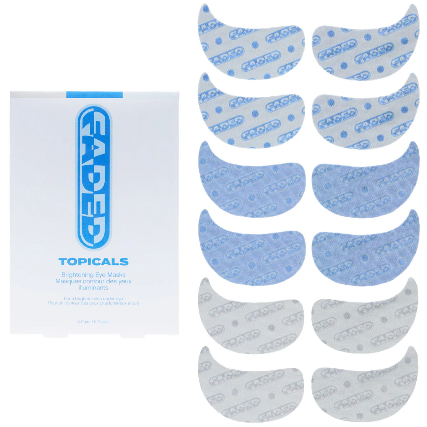 Topicals  Faded Under Eye Brightening & Clearing Eye Masks 6 pack