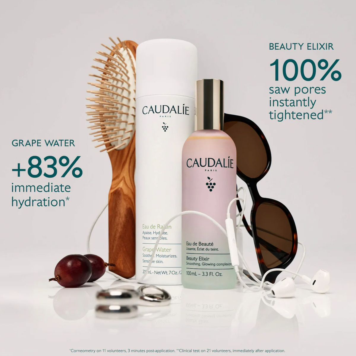 Caudalie  Mini Hydrate & Glow Duo for Soothing & Toning