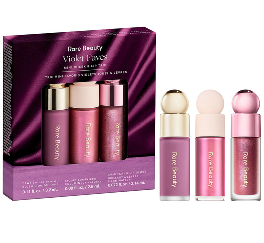 Rare Beauty by Selena Gomez  Violet Faves Mini Cheek and Lip Trio Makeup Gift Set