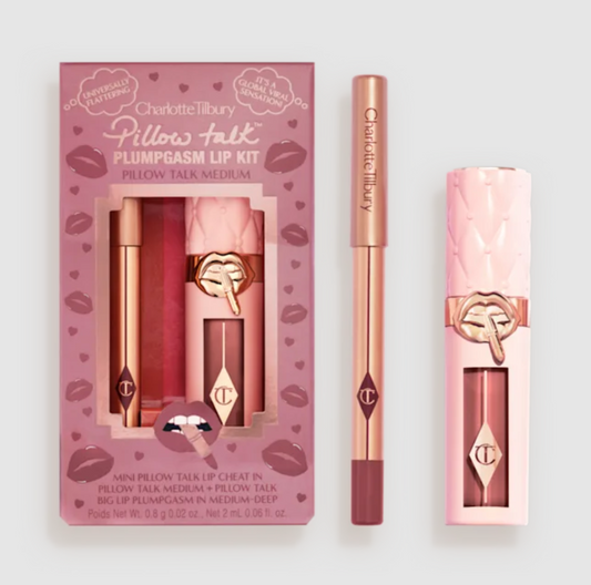 PILLOW TALK PLUMPGASM LIP KIT PILLOW TALK MEDIUM MINI Charlotte Tilbury