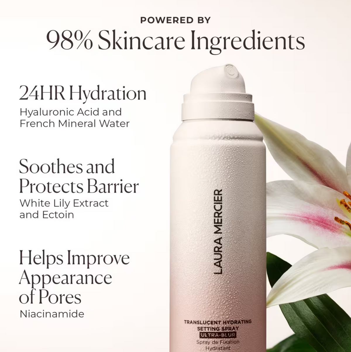 Ultra-Blur 24HR Hydrating Setting Spray with Hyaluronic Acid & Niacinamide