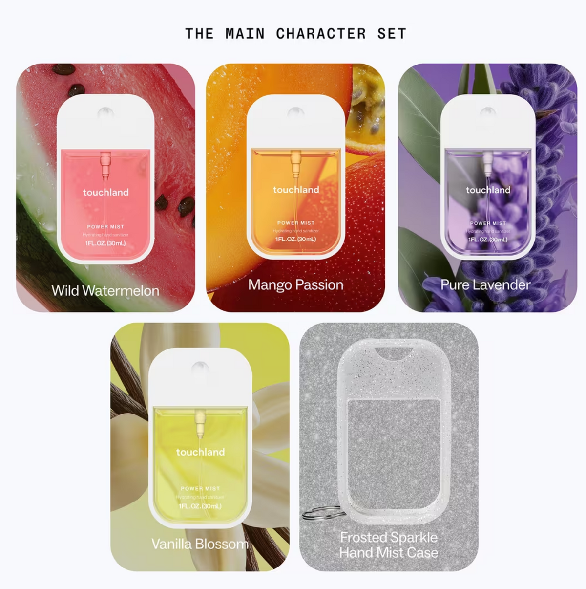 Special Edition Main Character Hand Sanitizer 4-Pack + Case