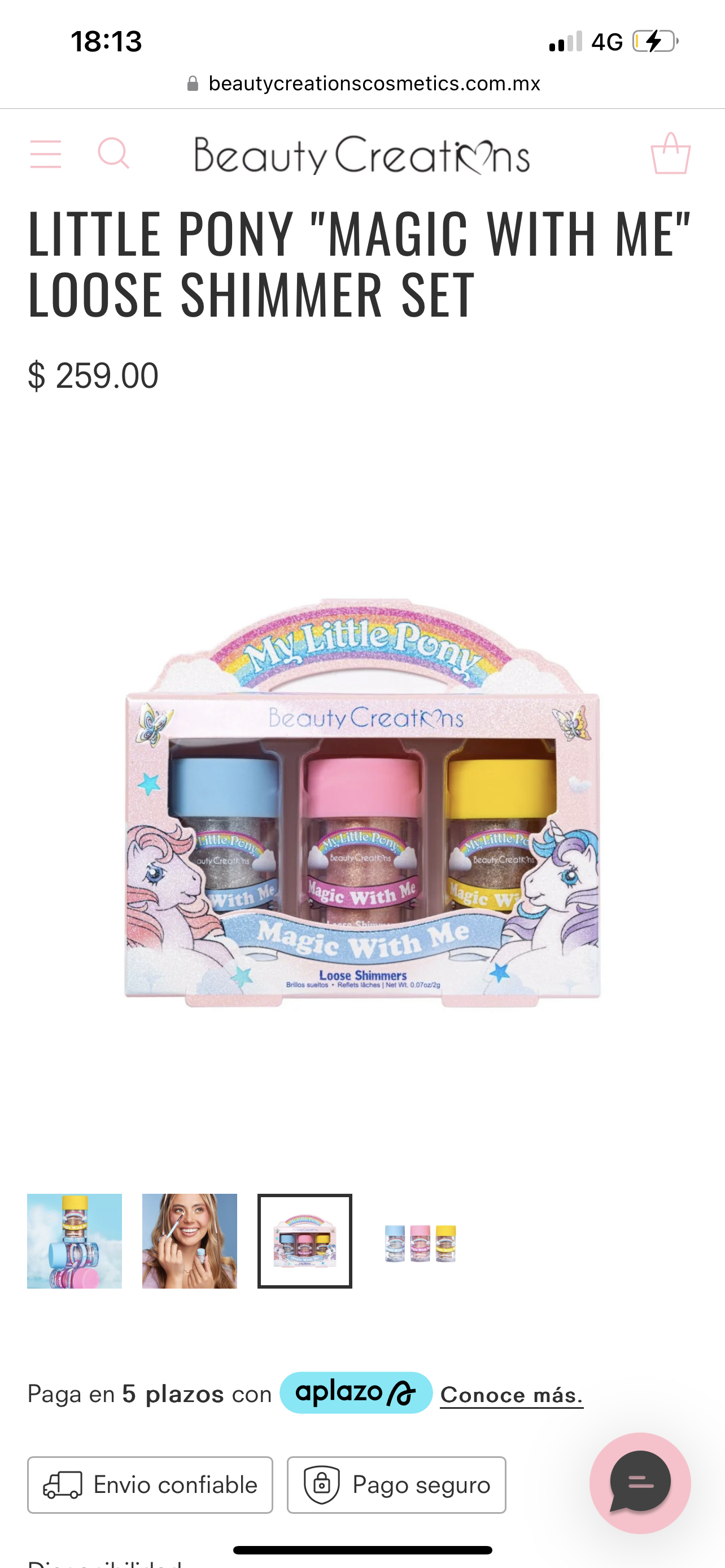 BEAUTY CREATIONS X MY LITTLE PONY "MAGIC WITH ME" LOOSE SHIMMER SET