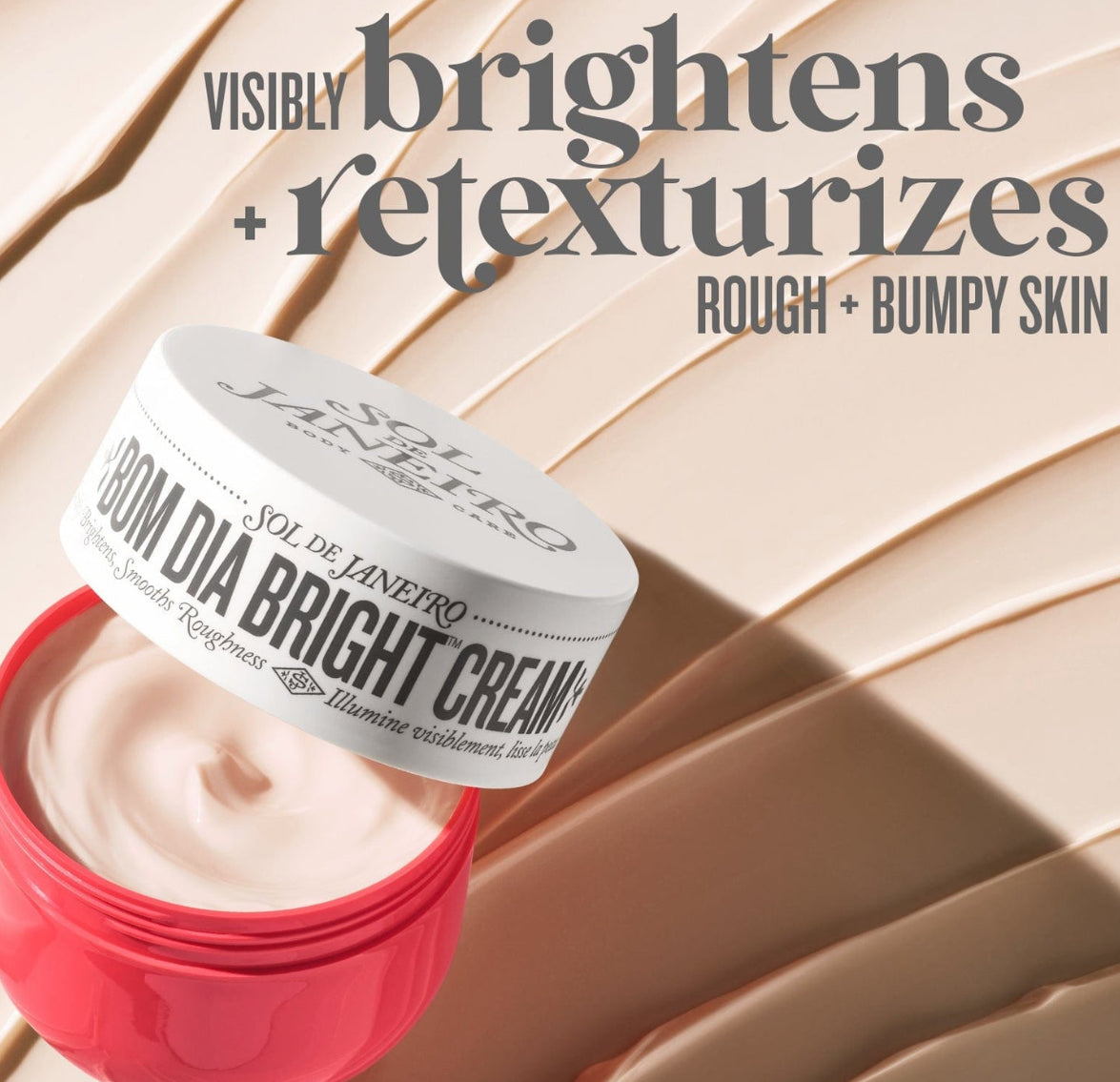 Bom Dia Bright™ Visibly Brightening and Smoothing Body Cream with Vitamin C Sol de Janeiro crema corporal