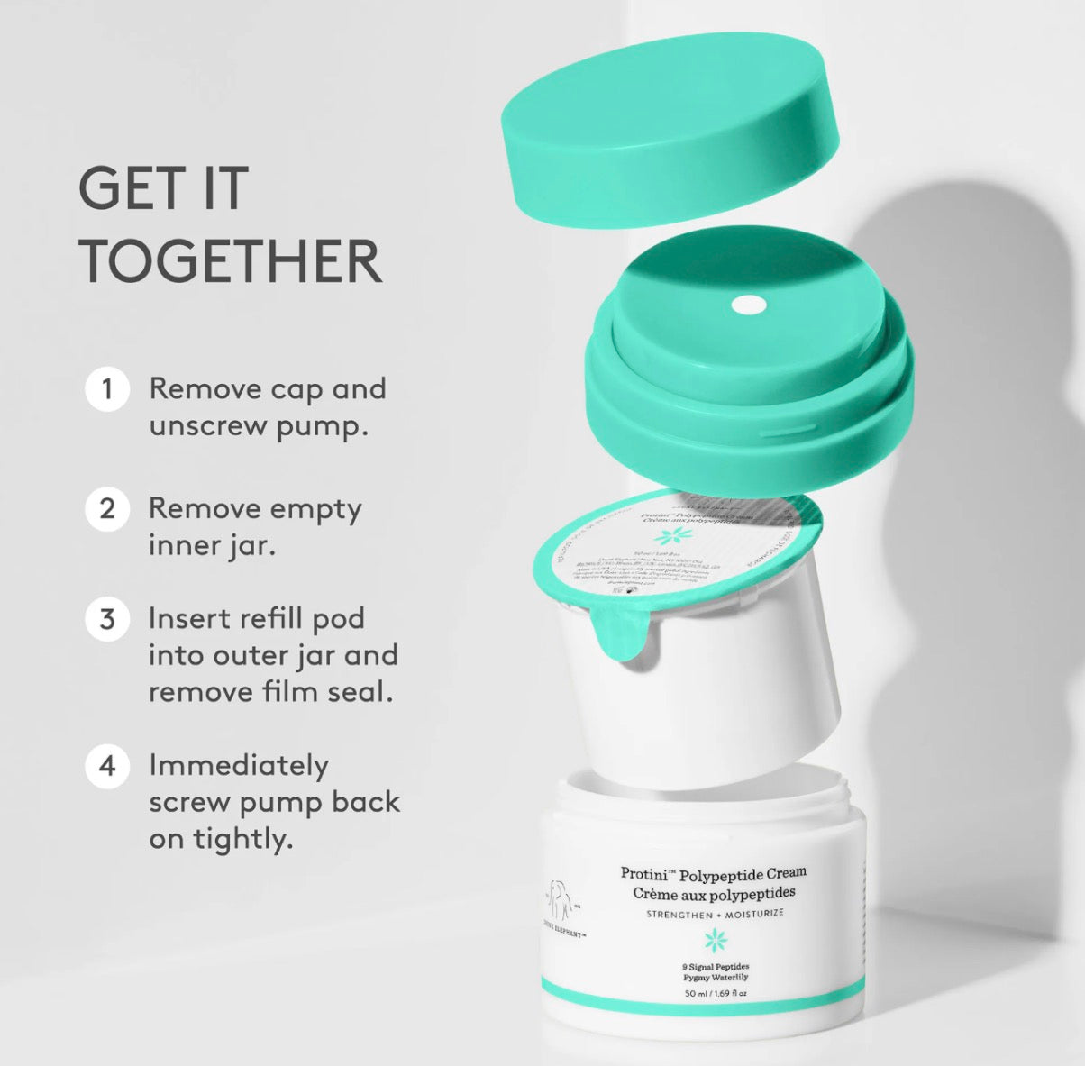 Drunk Elephant 
Protini™ Polypeptide Firming Refillable Moisturizer 50ML