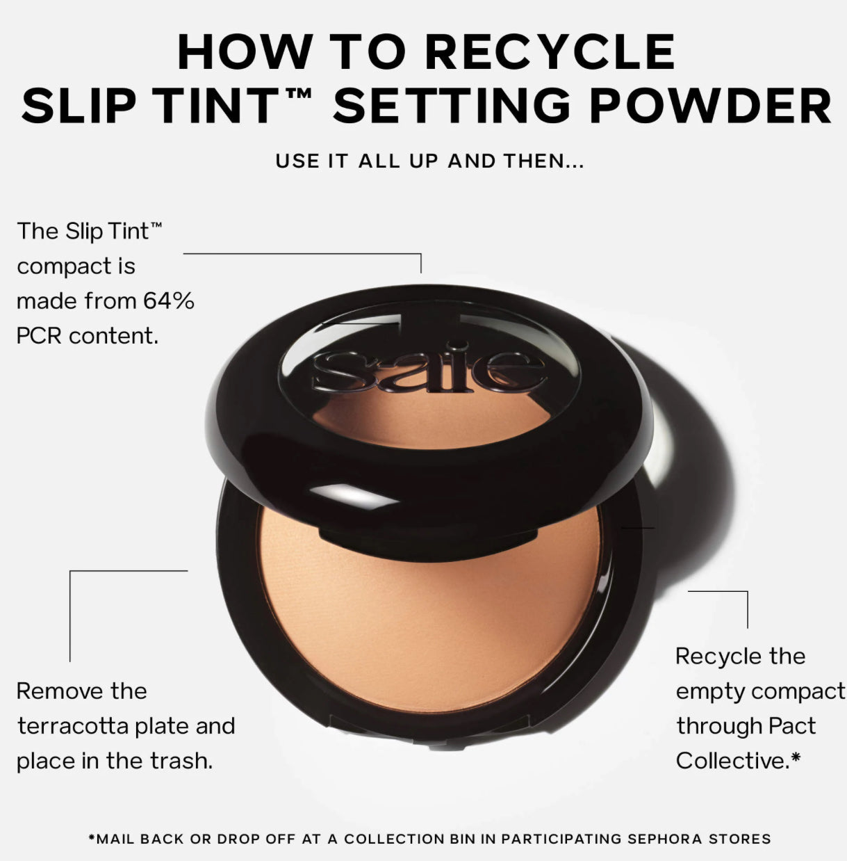 Saie 
Slip Tint™ Undetectable Baked Setting Powder