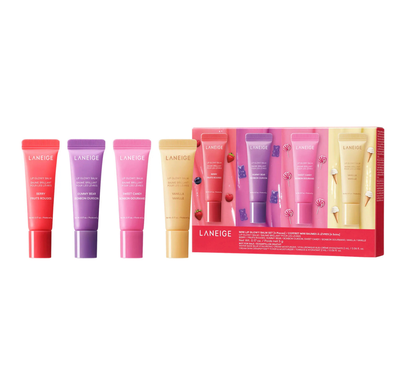 LANEIGE 
Mini Lip Glowy Balm Set - Set Bálsamo labios