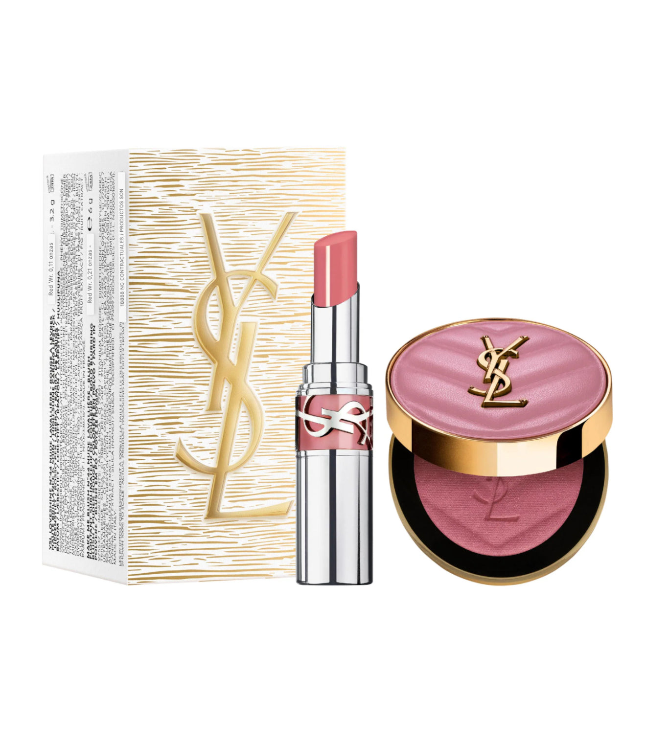 Yves Saint Laurent 
YSL Iconic Pink Make Me Blush & Loveshine Lip Oil Stick Set FULL SIZE