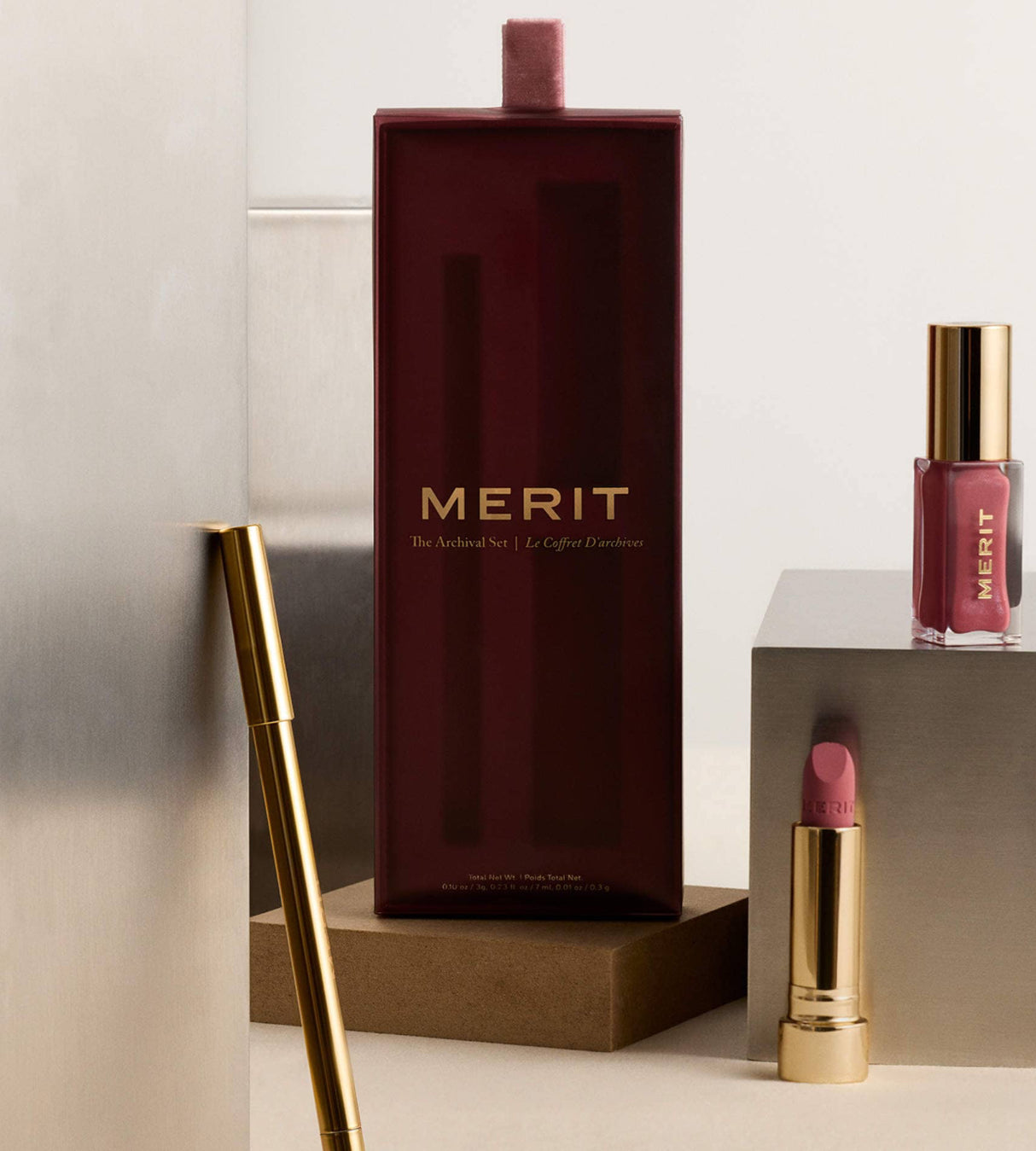 MERIT 
The Archival Lip Essentials Gift Set