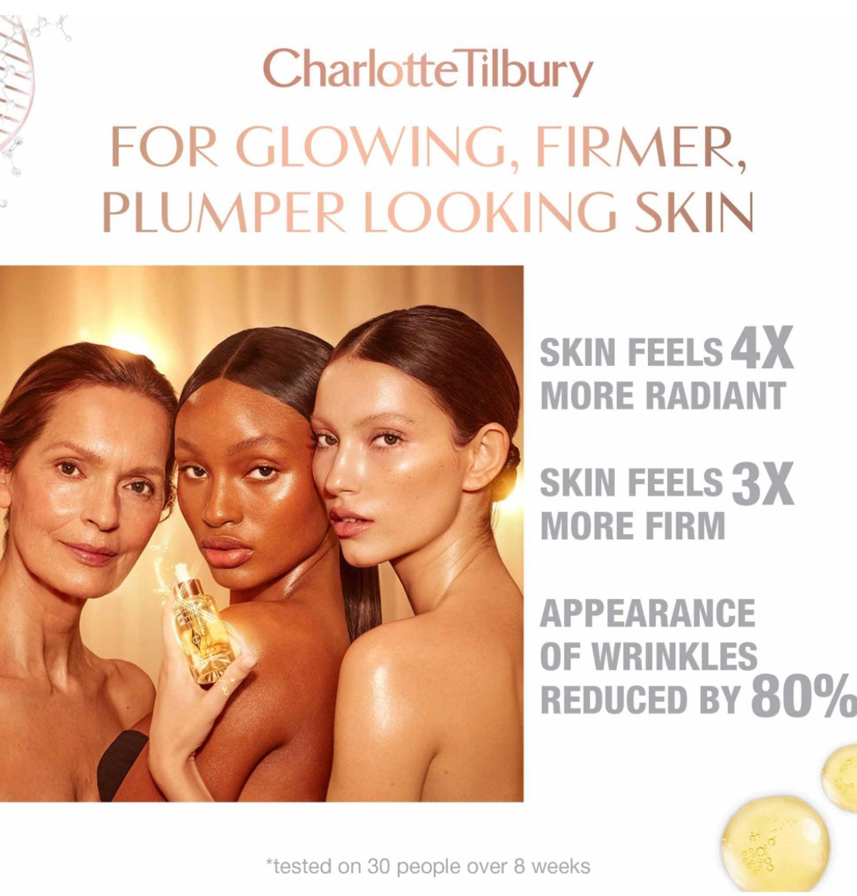 Charlotte Tilbury 
Collagen Superfusion Firming & Plumping Facial Oil
