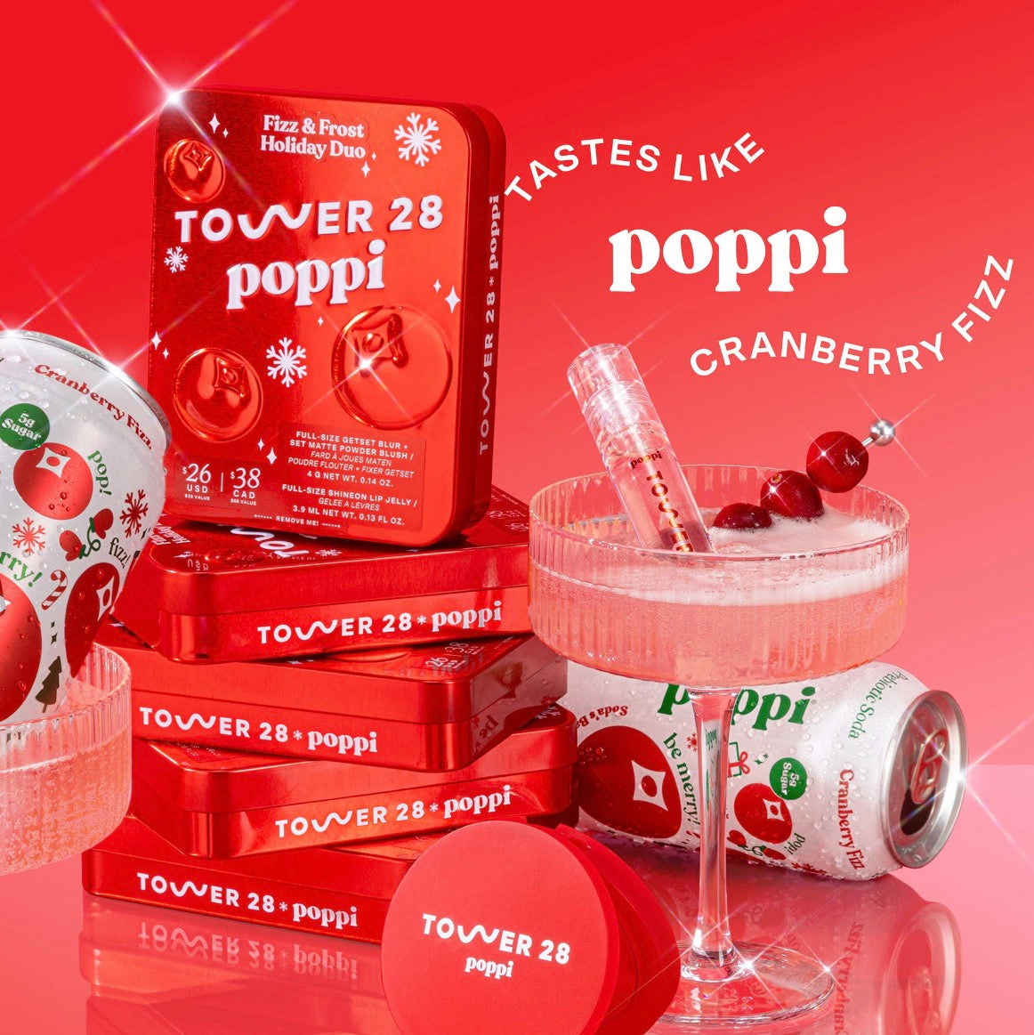 Tower 28 Beauty 
Tower 28 x poppi Fizz + Frost Holiday Duo