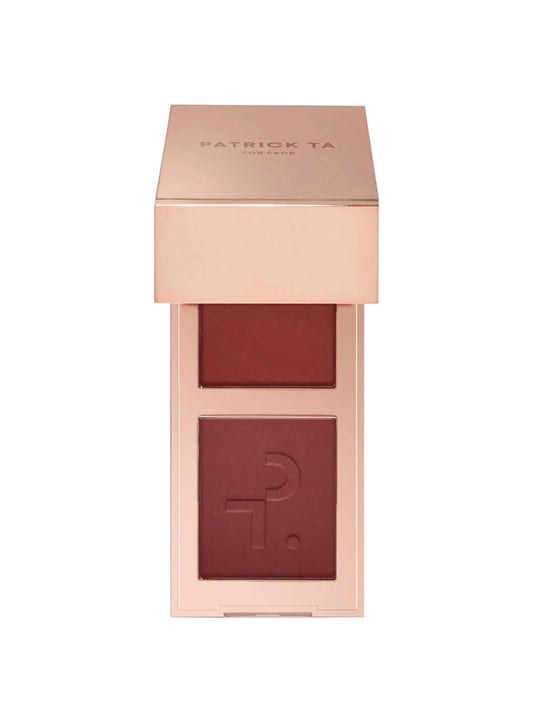 PATRICK TA 
Mini Major Headlines Double-Take Crème & Powder Blush Duo