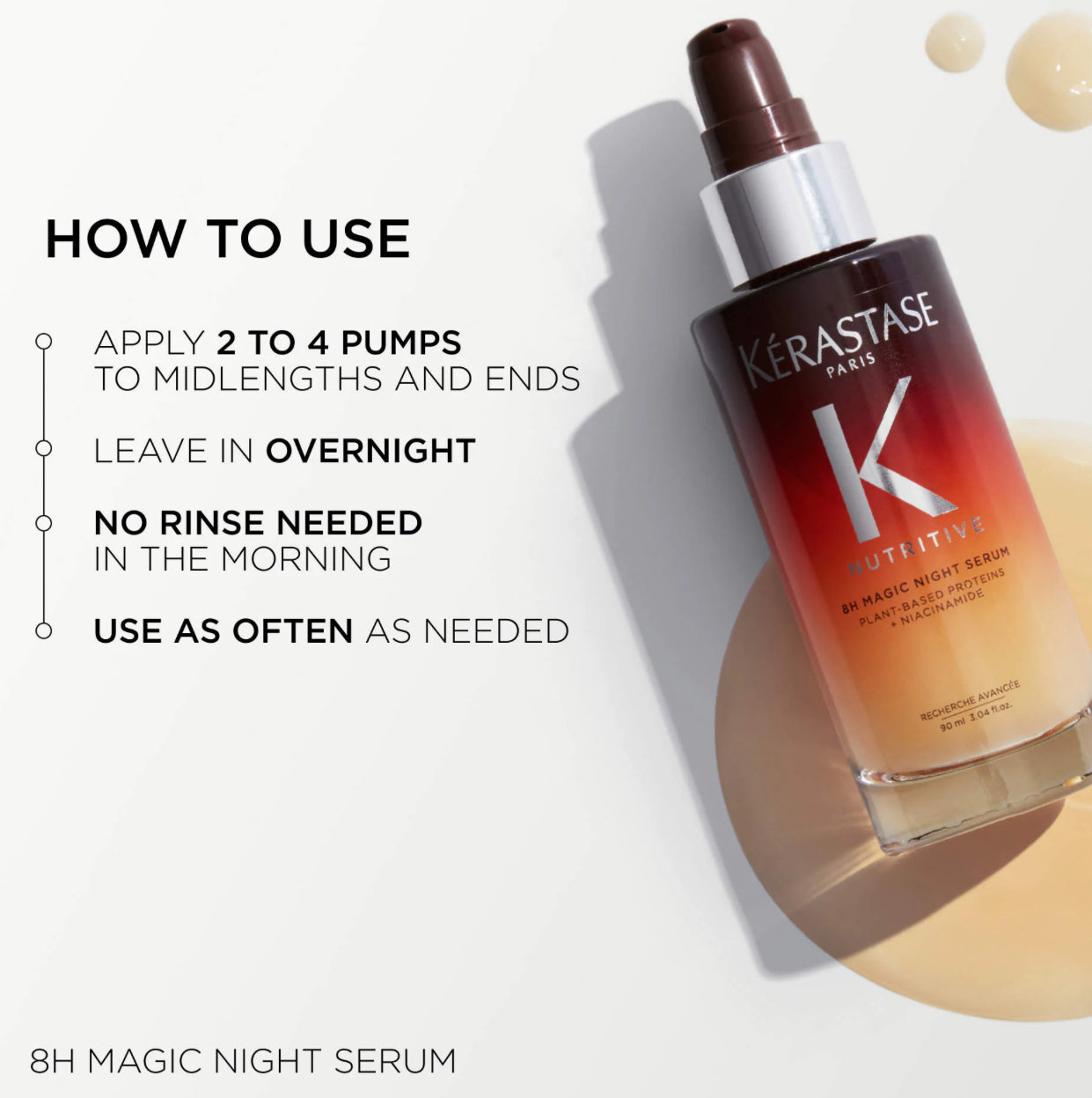 Kérastase Mini Nutritive 8H Magic Night Serum
Hydrating Treatment for Dry Hair 30ML