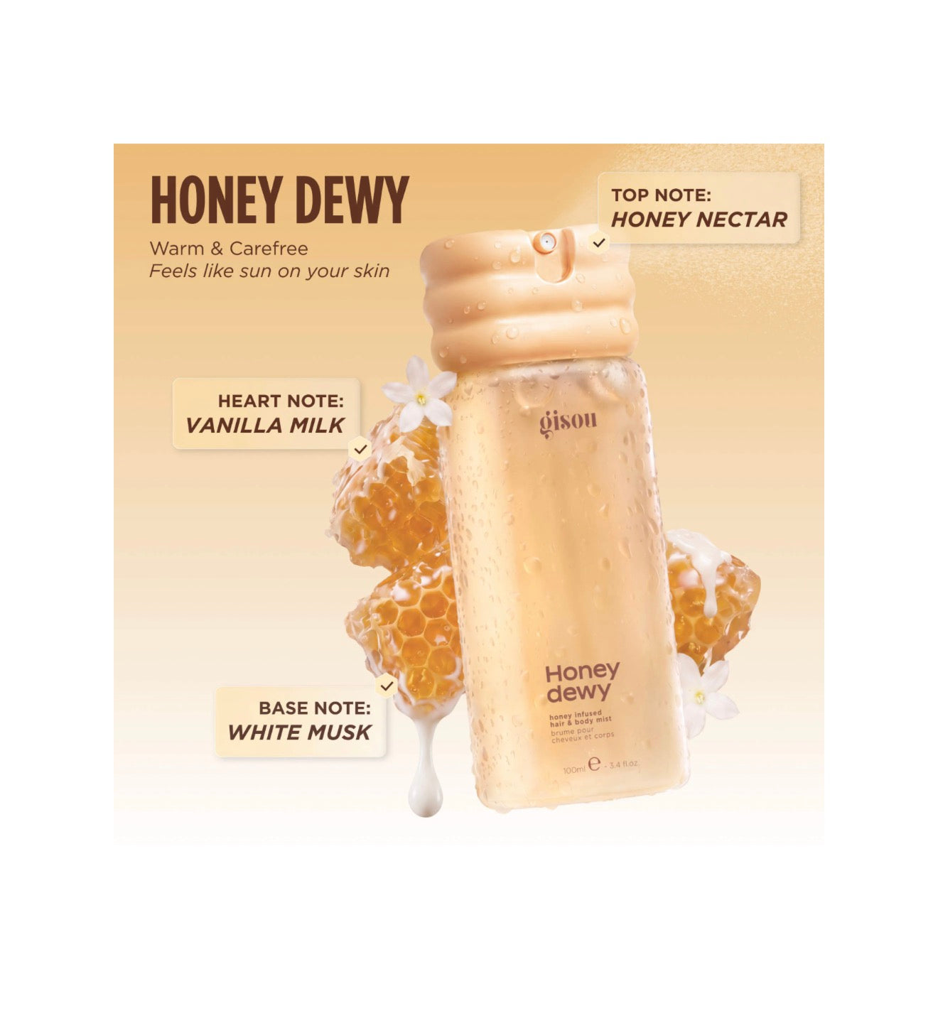 Gisou 
Honey Dewy Honey Infused Hair & Body Mist