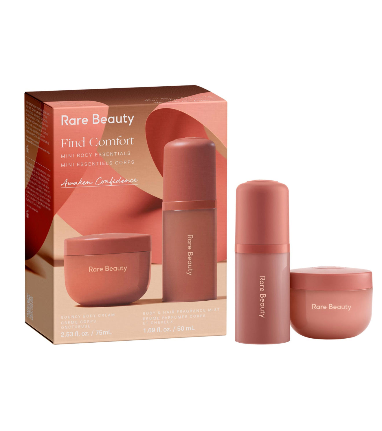 Rare Beauty by Selena Gomez 
Mini Find Comfort: Awaken Confidence Body Essentials Gift Set