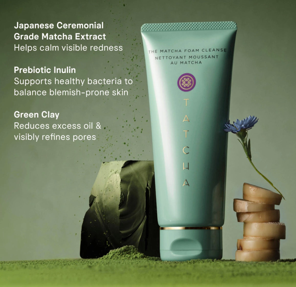 Tatcha 150ML 
The Matcha Foam Pore-Refining & Oil-Balancing Prebiotic Gel Cleanser