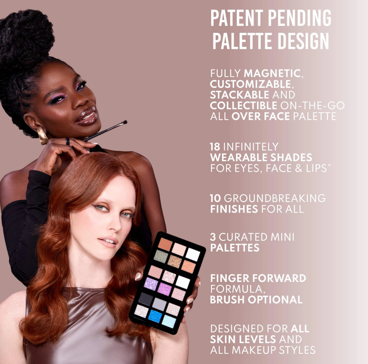Belleza de Danessa Myricks 
LIGHTWORK VII The Freedom Makeup Palette: Paleta magnética, personalizable y apilable con pigmentos iluminadores para ojos, cara y labios
