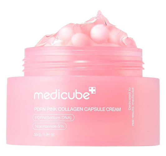 Medicube Salmon DNA PDRN Crema de cápsula de colágeno rosa