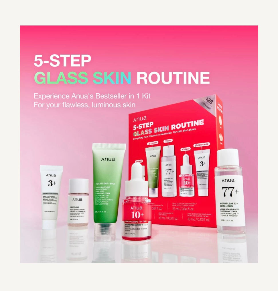 ANUA
5-Step Glass Skin Routine Set