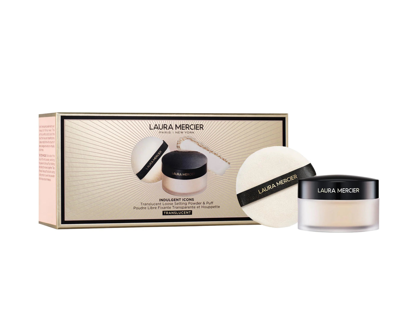Laura Mercier 
Indulgent Icons Translucent Loose Powder & Velour Puff Duo Gift Set