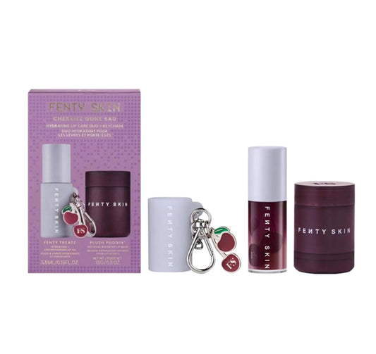Fenty Beauty by Rihanna 
Cherriez Gone Bad Hydrating Lip Care Duo + Keychain duo labiales + llavero