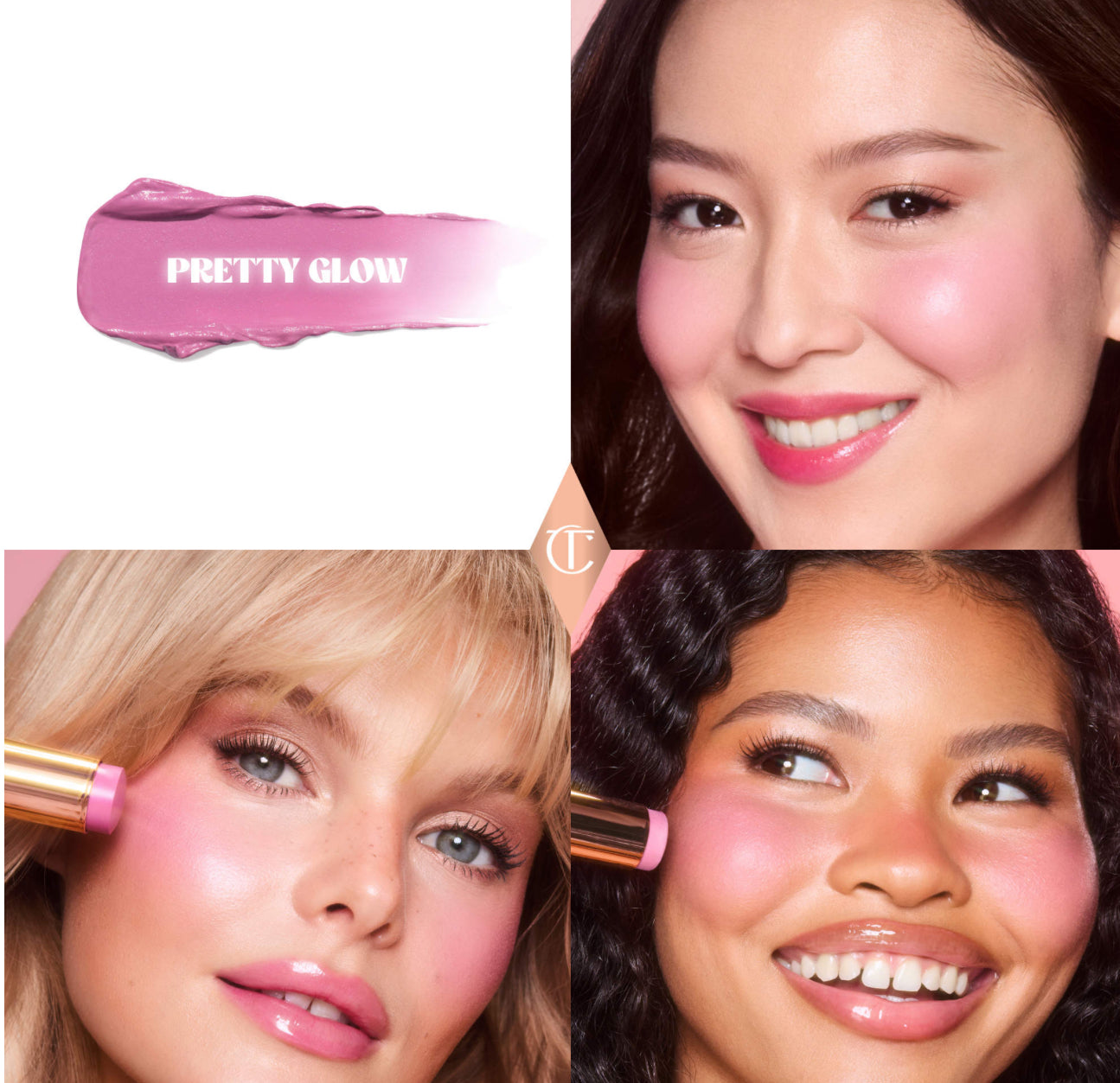 Charlotte Tilbury barra de rubor glow para labios y mejillas con ácido hialurónico