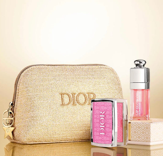 DIOR
Conjunto ritual de brillo rosa para labios y mejillas