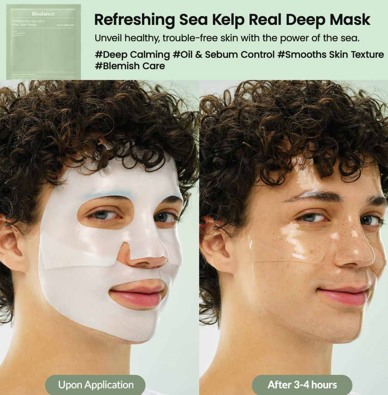 Biodance Set de regalo Real Deep Mask - 4 mascarillas para el cuidado de los poros, hidratación, tratamiento calmante y de manchas oscuras
