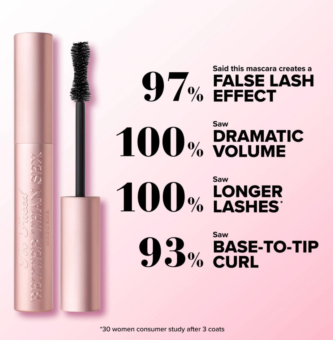 Too Faced 
Better Than Sex Volumizing & Lengthening Mascara