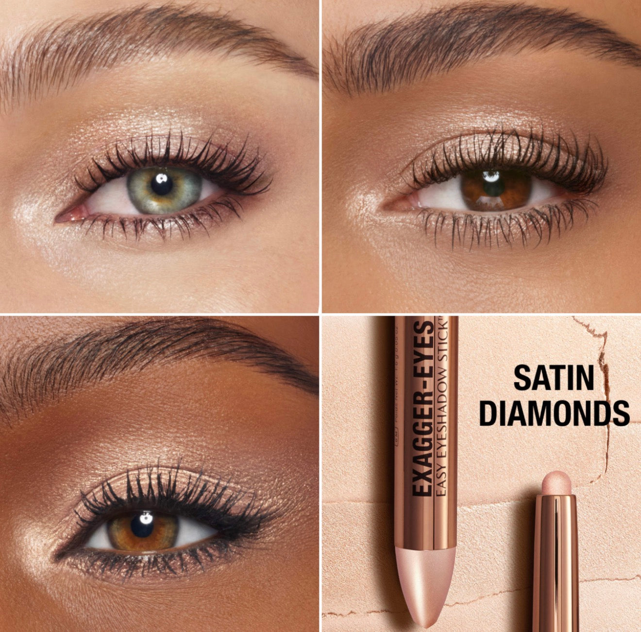 Charlotte Tilbury 
Exagger-Eyes Waterproof Eyeshadow Stick sombra en barra