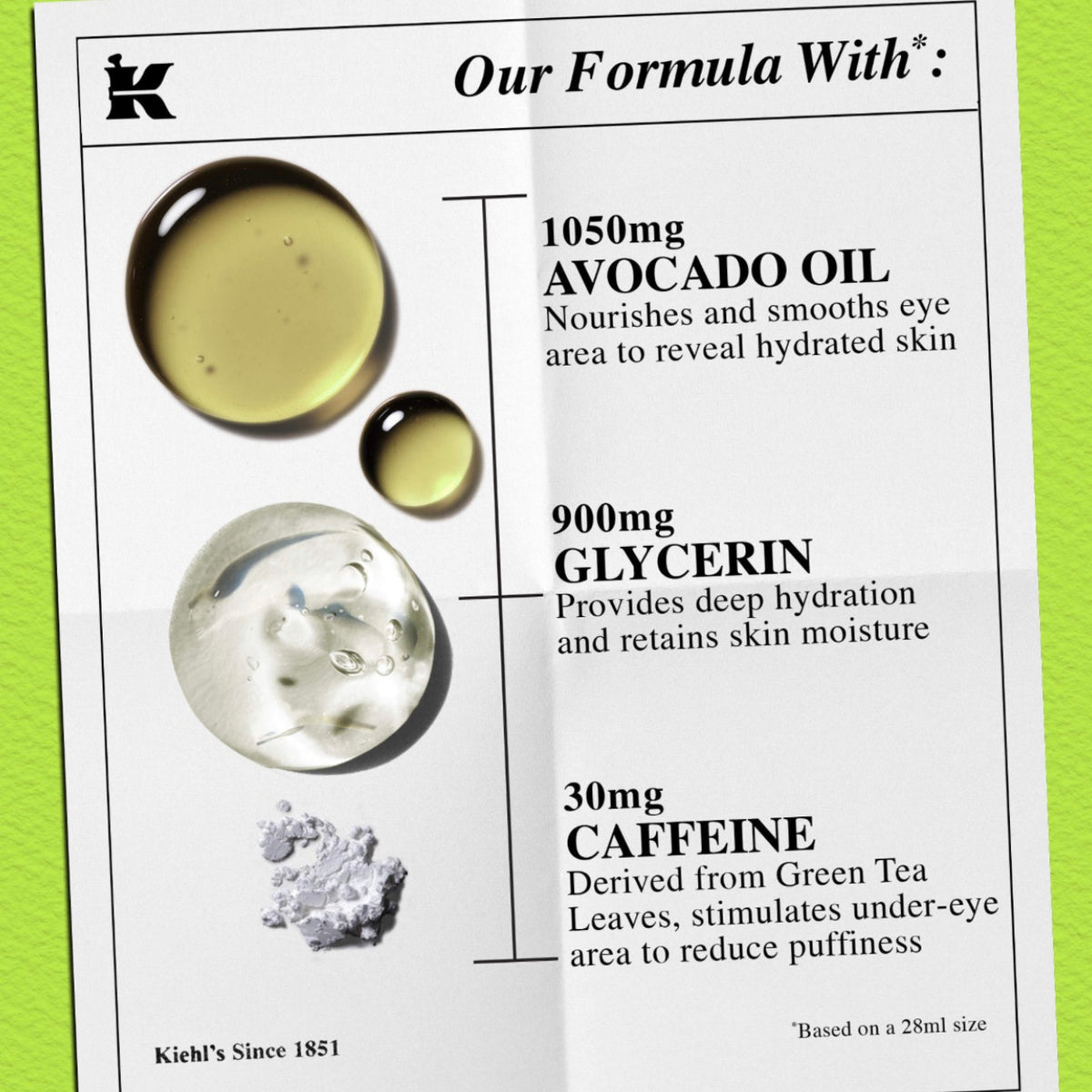 Kiehl's Since 1851 
Mini Avocado Eye Cream for Brightening & Depuffing